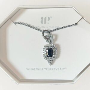 “Gleeful In The Sun” Black Onyx CZ Hematite Necklace *removable pendant* BP